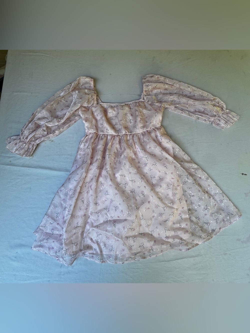 Jessica Simpson Party pink fairy babydoll Dress Floral dainty girls size S